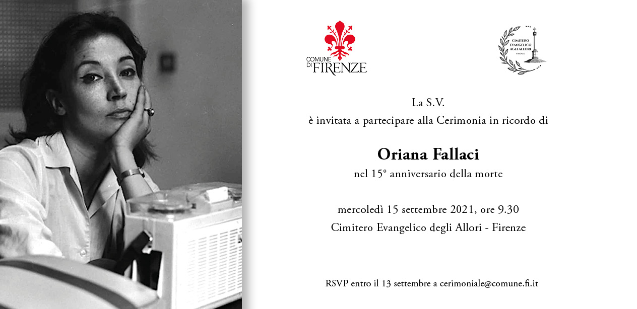 2021 invito commemorazione Oriana Fallaci