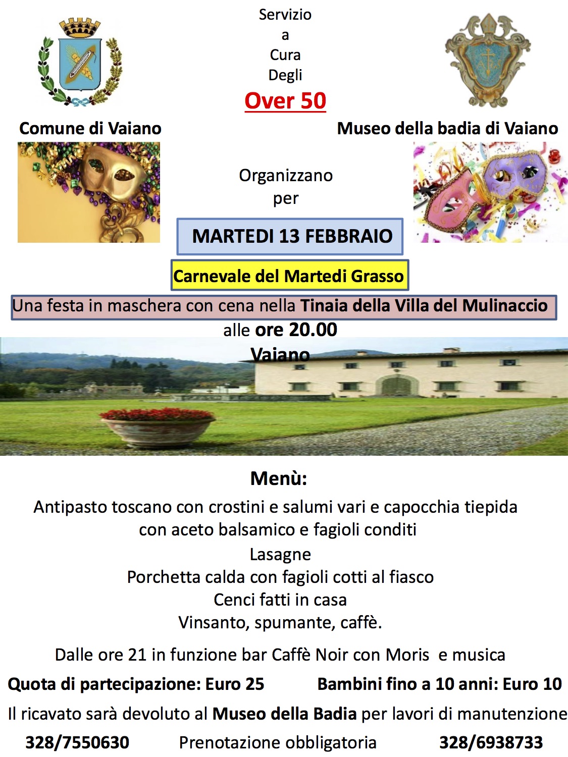 Locandina carnevale 13 febbraio