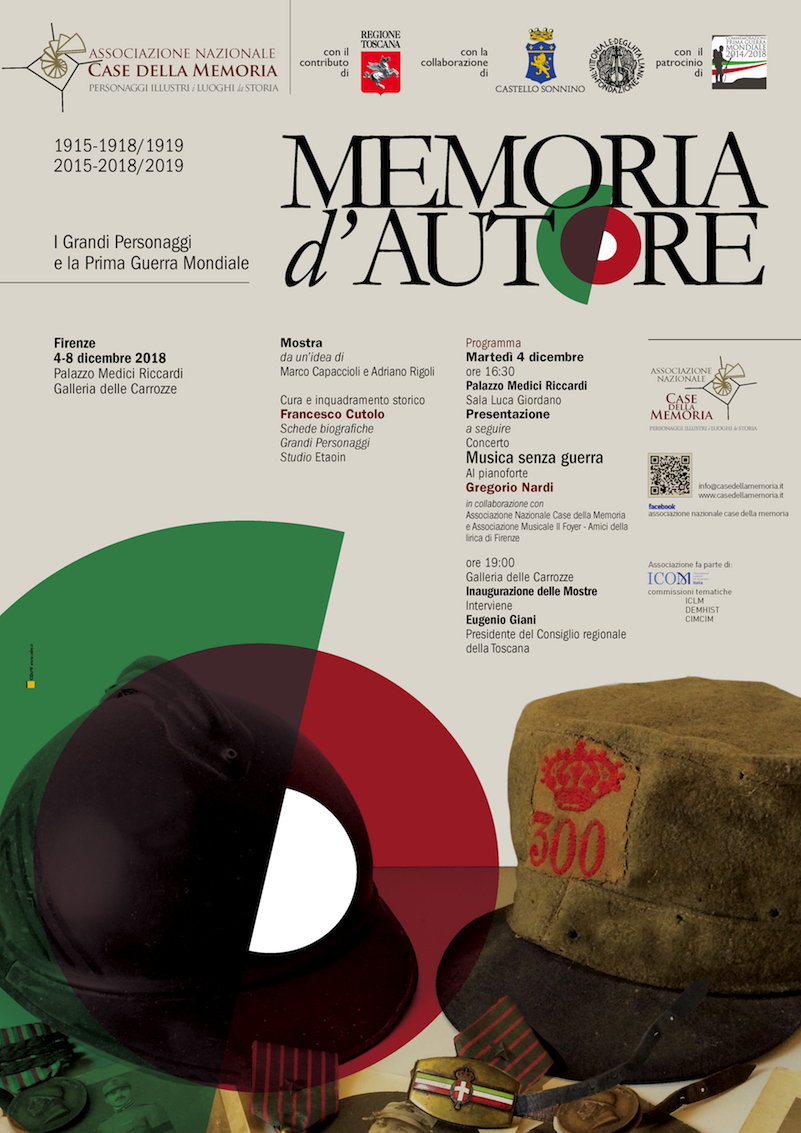 Memoria d'Autore. I Grandi Personaggi e la Prima guerra Mondiale