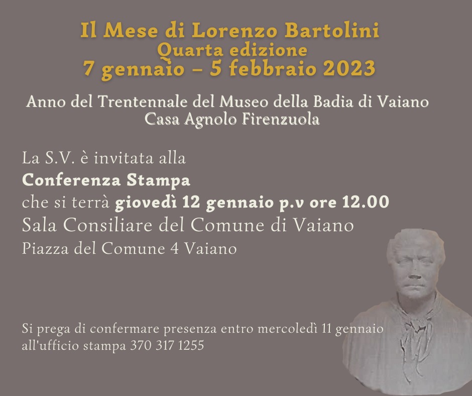 mese Bartolini conferenza stampa giovedì 12 gennaio 2023 ore 12 Sala consiliare Comune Vaiano 1